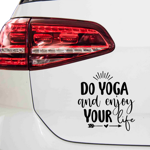 Do Yoga & Enjoy Your Life Aufkleber - Beispielansicht