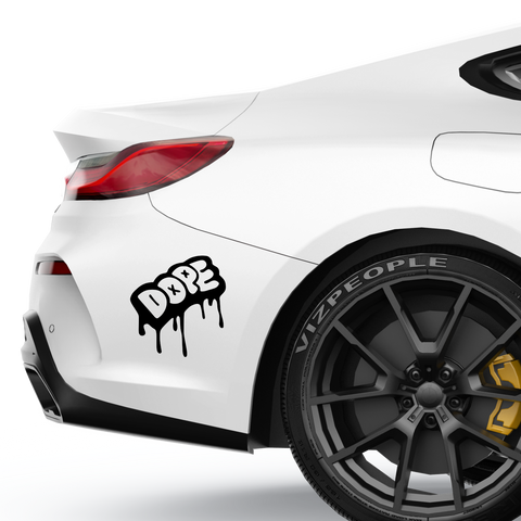 Dope Schrift JDM Aufkleber - Beispielansicht