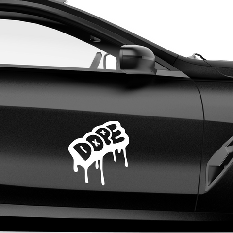 Dope Schrift JDM Aufkleber - Beispielansicht
