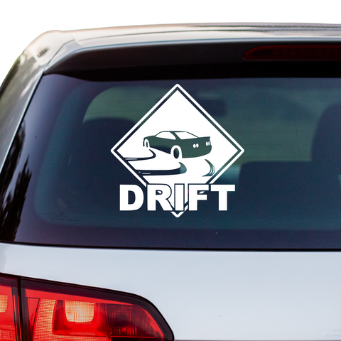 Drift Schild Aufkelber - Beispielansicht