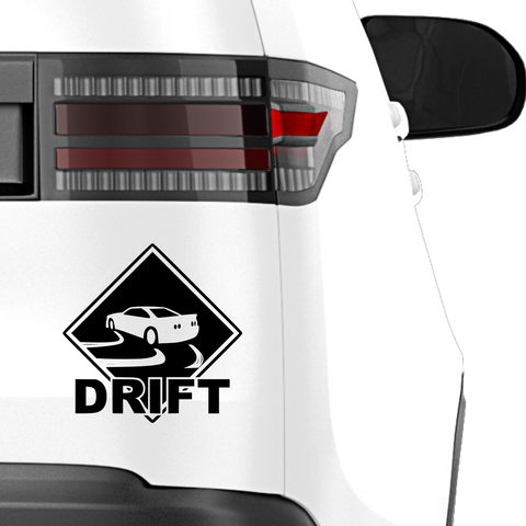 Drift Schild Aufkelber - Beispielansicht