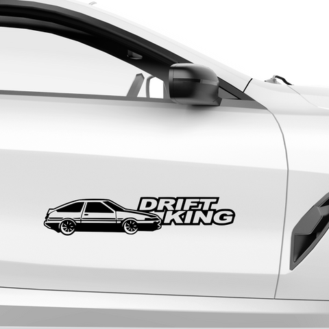 Driftking Auto AUfkleber - Beispielansicht