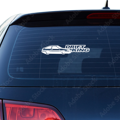 Driftking Auto AUfkleber - Beispielansicht