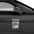 Drink in my Hand toes in the Sand Aufkleber - Beispielansicht