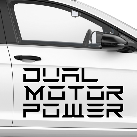 Dual Motor Power Blocksatz Aufkleber - Beispielansicht