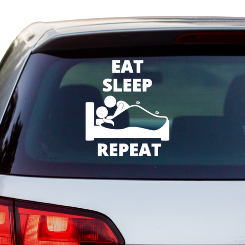Eat Slee Repeat Aufkleber - Beispielansicht