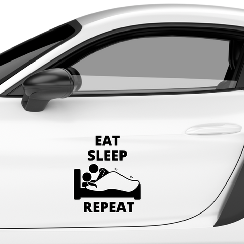 Eat Slee Repeat Aufkleber - Beispielansicht