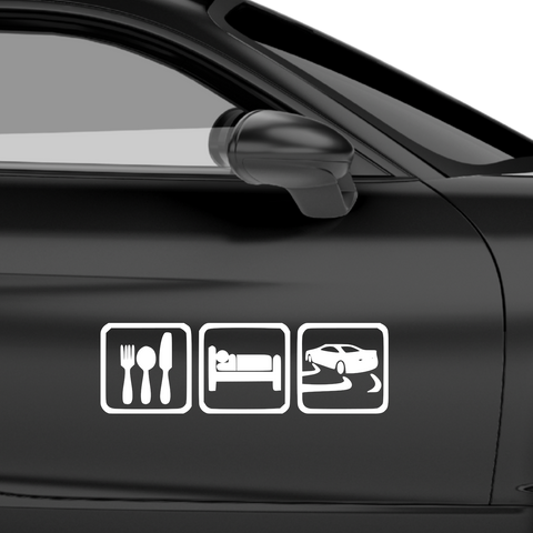 Eat Sleep Drift Bilder Aufkleber 2  - Beispielansicht