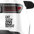 Eat Sleep Yoga Repeat Aufkleber - Beispielansicht