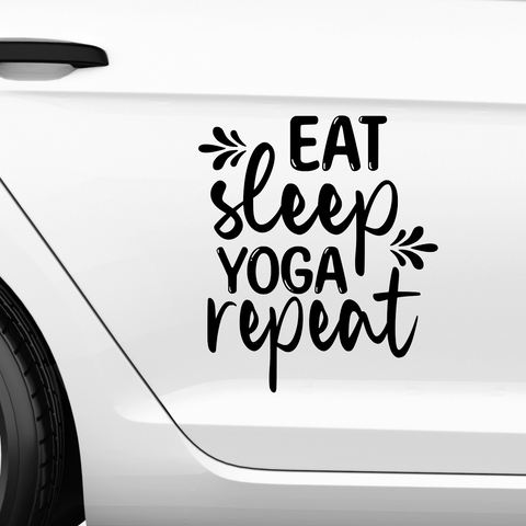 Eat Sleep Yoga Repeat Nr. 2 Aufkleber - Beispielansicht