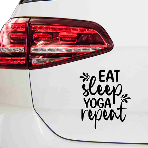 Eat Sleep Yoga Repeat Nr. 2 Aufkleber - Beispielansicht