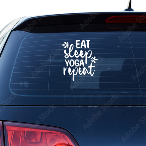 Eat Sleep Yoga Repeat Nr. 2 Aufkleber - Beispielansicht