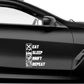 Eat sleep drift repeat Aufkleber - Beispielansicht