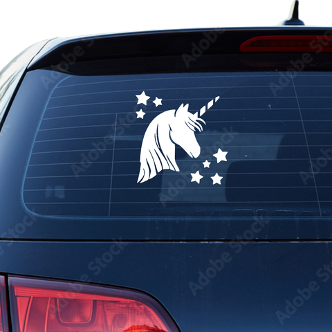 Einhorn Aufkleber Nr 6 - Beispielansicht