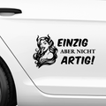 Einzig aber nicht artig Aufkleber - Beispielansicht
