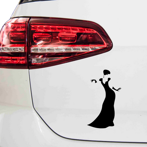 Elegante Frau im Abendkleid Aufkleber - Beispielansicht