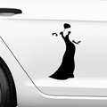 Elegante Frau im Abendkleid Aufkleber - Beispielansicht
