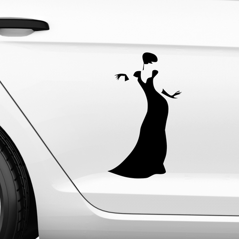 Elegante Frau im Abendkleid Aufkleber - Beispielansicht