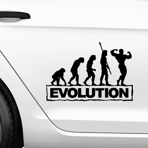 Evolution Bodybuilder Aufkleber - Beispielansicht