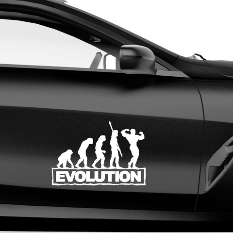 Evolution Bodybuilder Aufkleber - Beispielansicht