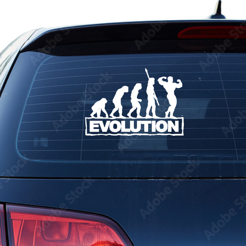Evolution Bodybuilder Aufkleber - Beispielansicht