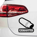 Exhausted Aufkleber - Beispielansicht