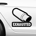Exhausted Aufkleber - Beispielansicht