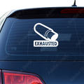 Exhausted Aufkleber - Beispielansicht