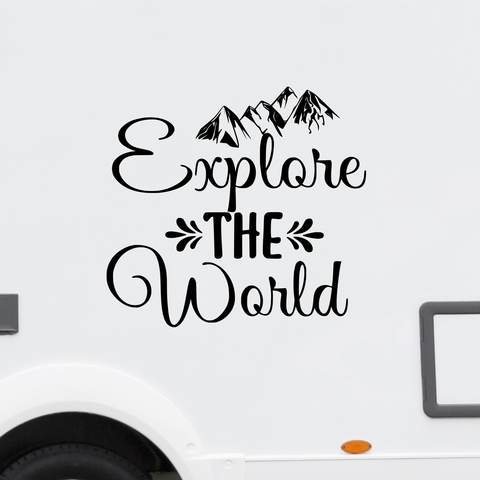 Explore the World Aufkleber - Beispielansicht
