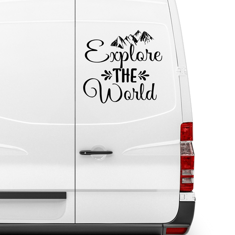 Explore the world Aufkleber - Beispielansicht
