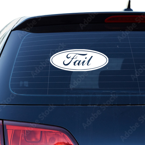 Fail Ford Fakelogo Aufkleber - Beispielansicht