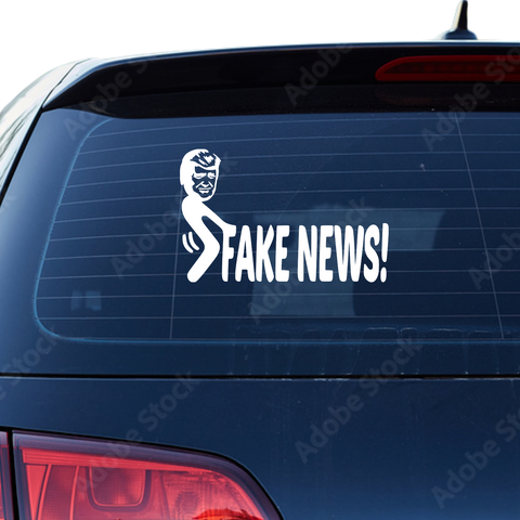 Fake news Trump Aufkleber - Beispielansicht