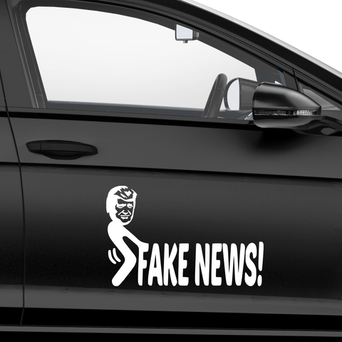 Fake news Trump Aufkleber - Beispielansicht