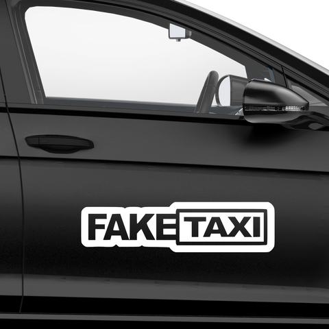 Faketaxi Fakelogo Aufkleber - Beispielansicht