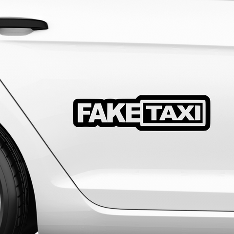 Faketaxi Fakelogo Aufkleber - Beispielansicht