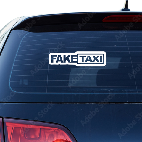 Faketaxi Fakelogo Aufkleber - Beispielansicht