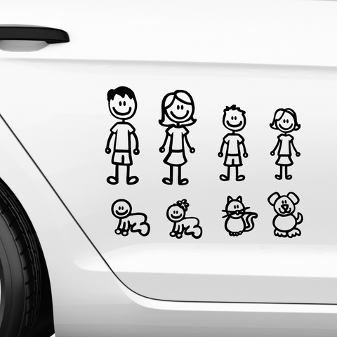Familie Aufkleber - Beispielansicht