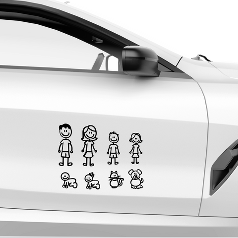 Familie Aufkleber - Beispielansicht