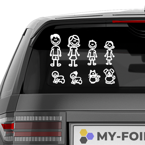Familie Aufkleber - Beispielansicht