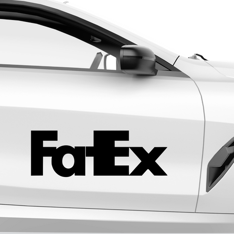 FatEx FedEx Fakelogo Aufkleber - Beispielansicht
