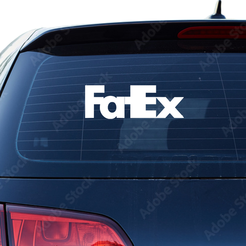 FatEx FedEx Fakelogo Aufkleber - Beispielansicht