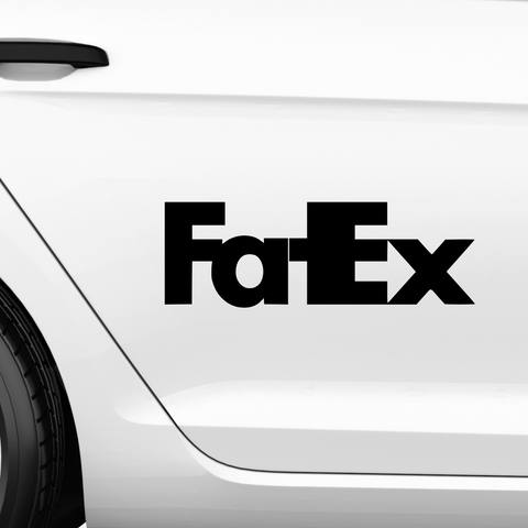 FatEx FedEx Fakelogo Aufkleber - Beispielansicht
