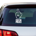 Fck the Police Mittelfinger Aufkleber 2 - Beispielansicht