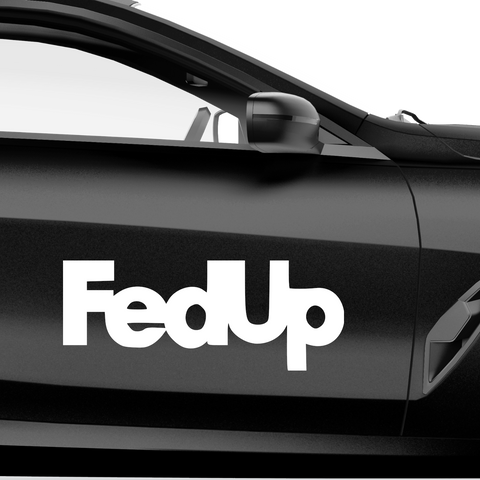 FedUp FedEx Fakelogo Aufkleber - Beispielansicht