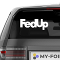 FedUp FedEx Fakelogo Aufkleber - Beispielansicht
