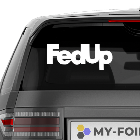 FedUp FedEx Fakelogo Aufkleber - Beispielansicht