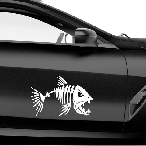Fisch Skelett 2 Aufkleber - Beispielansicht