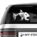 Fisch Skelett 2 Aufkleber - Beispielansicht