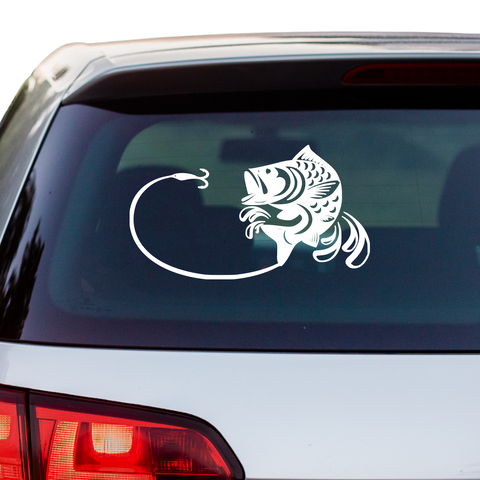 Fisch mit Haken  Aufkleber - Beispielansicht