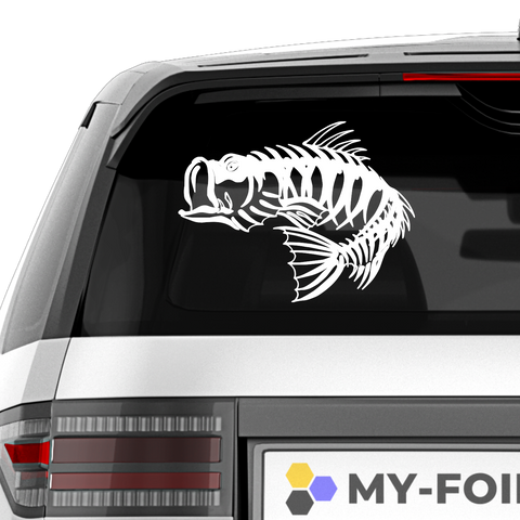Fisch skelett 3 Aufkleber - Beispielansicht